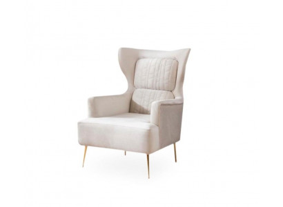 Sessel 1 Sitzer Sofa Textil Stoff Couchen Polster Design Möbel Neu Weiß