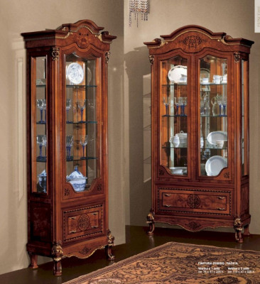 Perfekt  Vitrine Braun Schränke Luxus Schrank Glas Holz Wohnzimmer