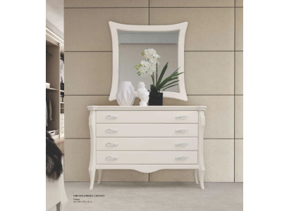 Garnitur Kommode Spiegel Sideboard Schränke Schlafzimmer Weiß Luxus