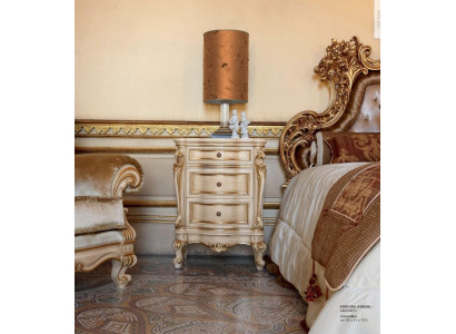 Nachttische Nachttisch Konsolen Beistell Tisch Schlafzimmer Holz Beige Luxus Neu