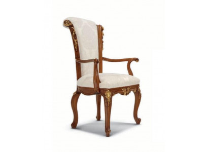 Luxus Esszimmerstuhl Stuhl Esszimmer Sessel Sitzer Stühle Holz Braun Barock Gold