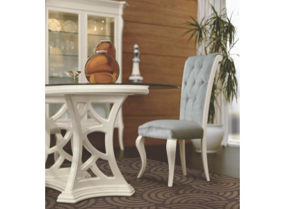Stuhl Esszimmerstuhl Küchenstuhl Sitzer Sitz Holz Stoff Grau Esszimmer
