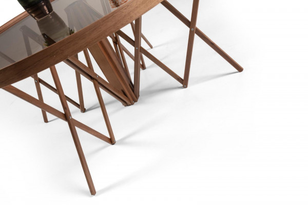 Designer Wohnzimmer Set 2x Couchtische Rund Kaffee Tisch Luxus Möbel