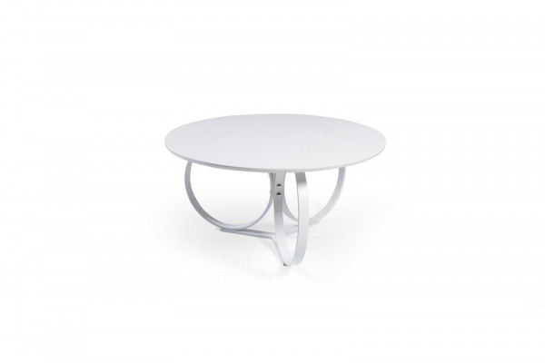 Weiß Couchtisch Rund Wohnzimmer Tisch Designer Einrichtung Modern Möbel