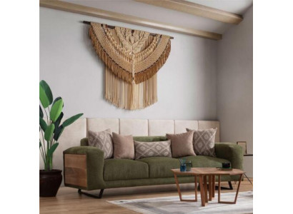 Grüner Wohnzimmer 4-Sitzer Luxus Viersitzer Polster Sofa Relax Couch