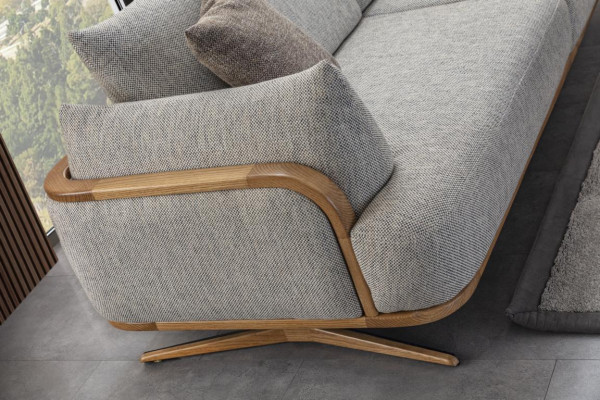 Luxuriöse 3-Sitzer Sofa Helles Farbe Modern Möbel in Wohnzimmer