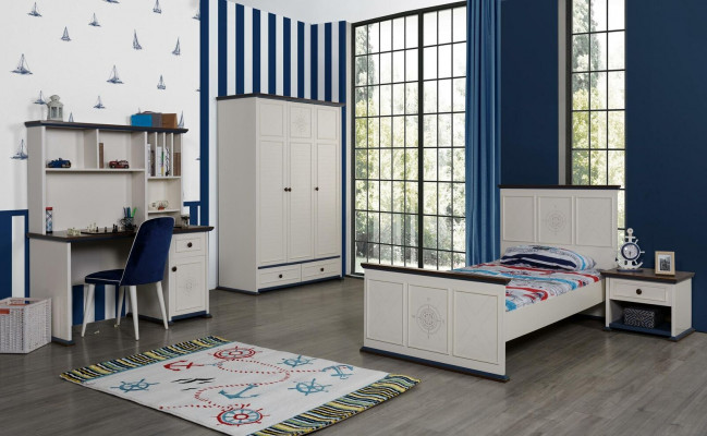 Design Modern Möbel Nachttisch Kinder Beistell Jugendzimmer Weiß Holz