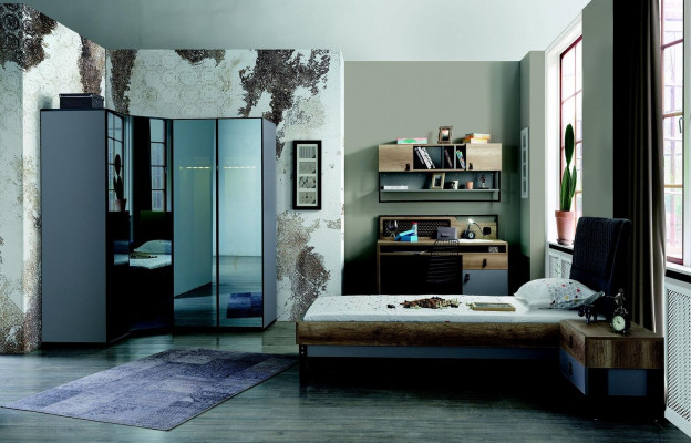 Schreibtisch Braun Tisch Schlafzimmer Jugendzimmer Holz Möbel 131x63x109cm