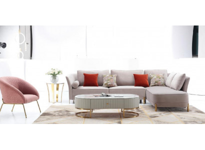 Wohnzimmer Modernes Sofa Ecksofa L Form Couchtisch Ecksofa Polster 2tlg. Set Neu