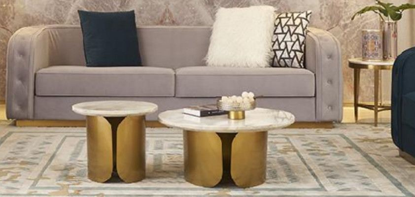 Couchtisch Set 2er Set Garnitur Couchtisch Tische Designer Rund 2tlg Kaffeetisch