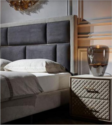 Betten Möbel Schlaf Hotel Doppel Luxus Schlafzimmer Bett Design Polster Samt Neu