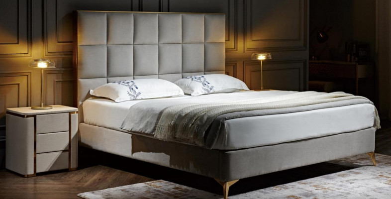 Design Bett Schlafzimmer Betten Textil Hotel Luxus Polster Sitz Stoff Möbel Neu