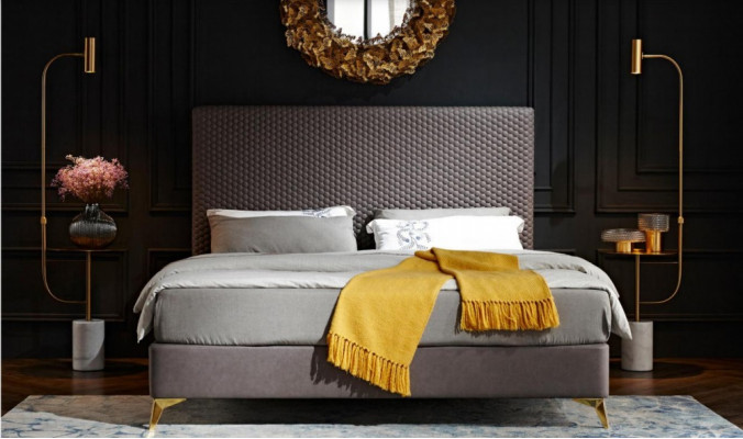 Design Luxus Luxur Polsterbett Designbett Leder Betten Ehebett Doppelbett Bett