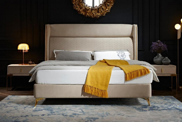 Doppelbett Schlafzimmer Hotel Ehe Luxus Bett 2x Nachttisch 3tlg. Set Betten Neu