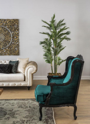 Klassische Sessel Luxus Polster Textil 1Sitzer Polster Einsitzer Moderne Grün