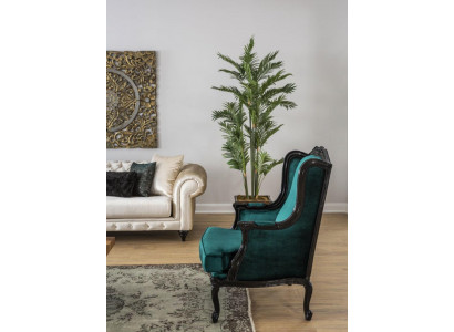 Klassische Sessel Luxus Polster Textil 1Sitzer Polster Einsitzer Moderne Grün