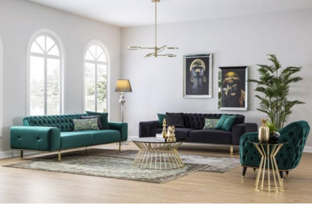 Moderne Sofa 4 Sitz Design Wohnzimmer Polster Holz Polster Moderne Luxus