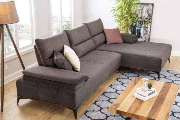 Ecksofa L Form Sofa Couch Design Couchen Polster Textil Eck Garnitur