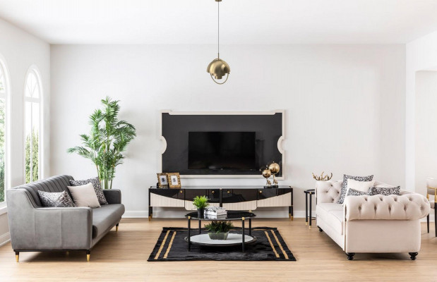 Luxus Garnitur Set 5tlg Sofagarnitur 3+3+1+1 Sitzer Couchtisch Sofa Sessel