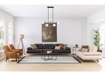 Sofagarnitur 4+3+1+1 Sitzer Set Design Sofa Polster Couchen Couch Modern Luxus