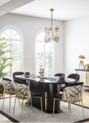 Esszimmer Esstisch Stuhl 6x Stühle Tisch Tische Metall Ess Gruppe Set 7tlg. Neu