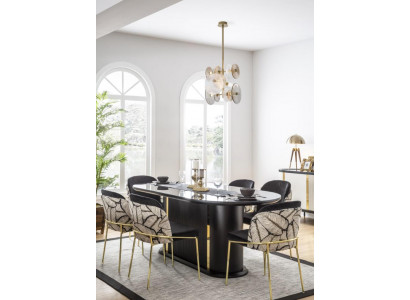 Esszimmer Esstisch Stuhl 6x Stühle Tisch Tische Metall Ess Gruppe Set 7tlg. Neu