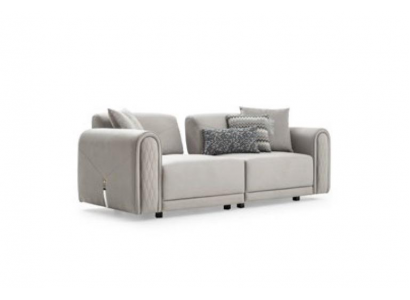 Sofagarnitur 3+3+1 Sitz Set Design Sofas Polster Leder Couchen Sofa