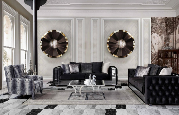 Chesterfield Sofa 3 Sitzer Wohnzimmer Modernes Design Sofas Textill Couchen Neu