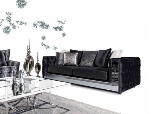 Chesterfield Sofa 3 Sitzer Wohnzimmer Modernes Design Sofas Textill Couchen Neu