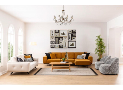 Luxus Couchen Design Couch Sofa Textil Möbel 4tlg. Sofagarnitur Stoff