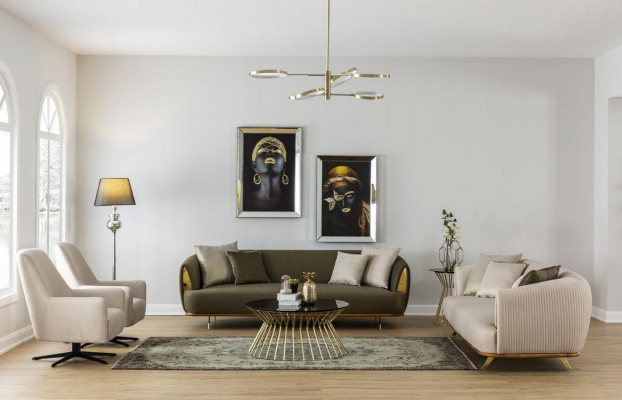 Modernes Sofa 2 Sitzer Polstersofa weiß Textil Sitz Design Couch Sofas Stoff