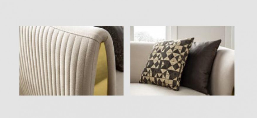 Modernes Sofa 2 Sitzer Polstersofa weiß Textil Sitz Design Couch Sofas Stoff