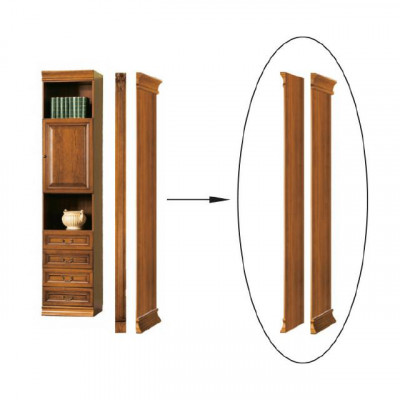  Klassisches Abschlußelement für Bücherschrank Bücherregal Schrank - Model SE-B2 