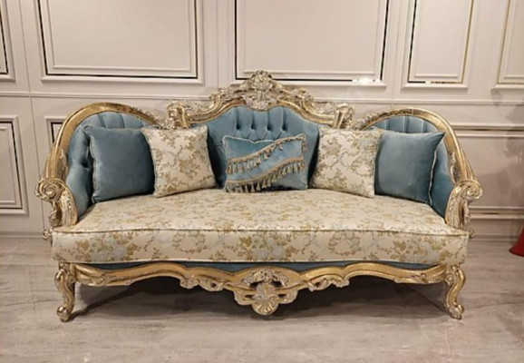 Klassische Dreisitzer Barock Couch Einrichtung 3er Französische Möbel