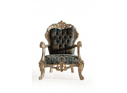 Barock Sessel Chesterfield Ohrensessel Klassischer Einsitzer Sofa Couch