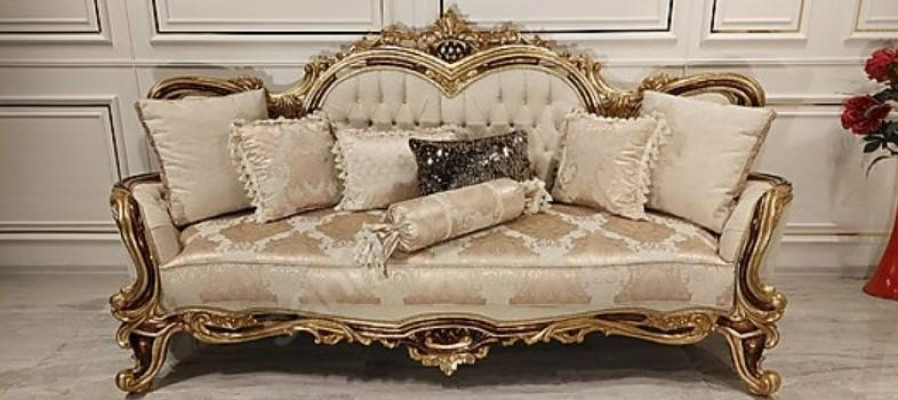 Klassische Chesterfield Couch Barock Stil Sofgarnitur Gruppe Couchen 2tlg.