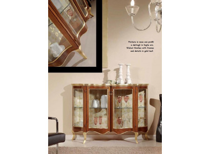 Vitrine Kommode Glaskommoden Luxus Sideboard Schränke Braun Italienische Möbel