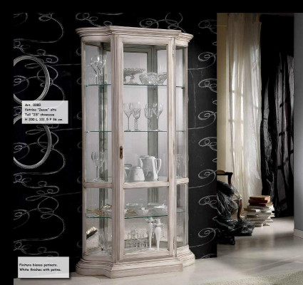 Vitrine Glasschrank Weiß Luxus Italienische Möbel Vitrinen Schränke Wohnzimmer