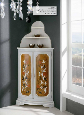 Landhaus Eckschrank Eckkommode Italienische Möbel Schrank Kommoden Anrichte