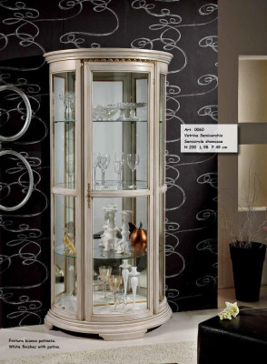 Klassisch Vitrinen Glas Schrank Vitrine Holz Wohnzimmer Luxus Braun Neu Anrichte