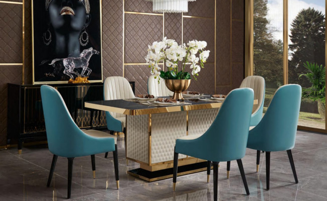 Esstisch Design Tisch Edelstahl Moderne Esszimmer Wohnzimmer Küche