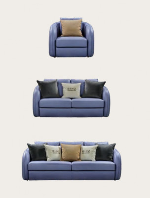 Luxus Wohnzimmer Möbel Sofagarnitur Ledersofa Couch Polster Set Design
