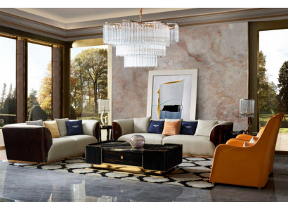 Komplette Sofagarnitur 4tlg. Set Couchtisch sofa Sitzgarnituren Ledercouchen