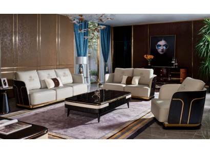 Komplett Set Sofagarnitur 321 Sitzer Couchtisch Designer Wohnlandschaft