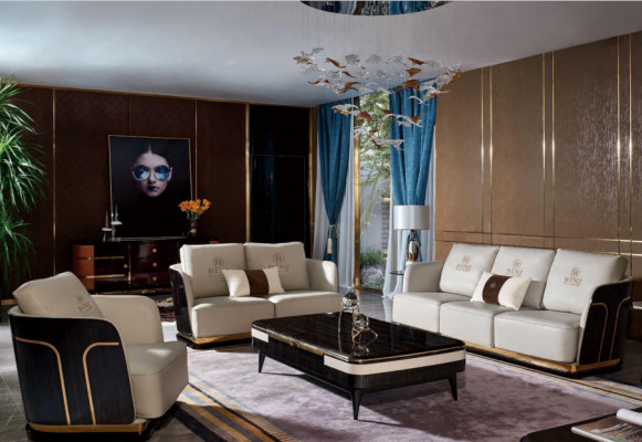 Komplett Set Sofagarnitur 321 Sitzer Couchtisch Designer Wohnlandschaft