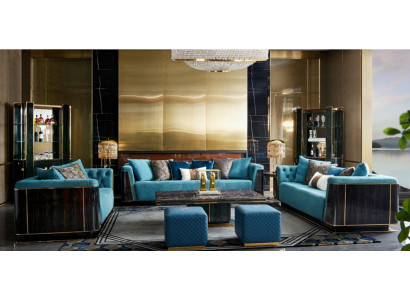 Dreisitzer Couch Couch Polster Sofa 3 Sitzer Textil Couchen Stoff Luxus Möbel