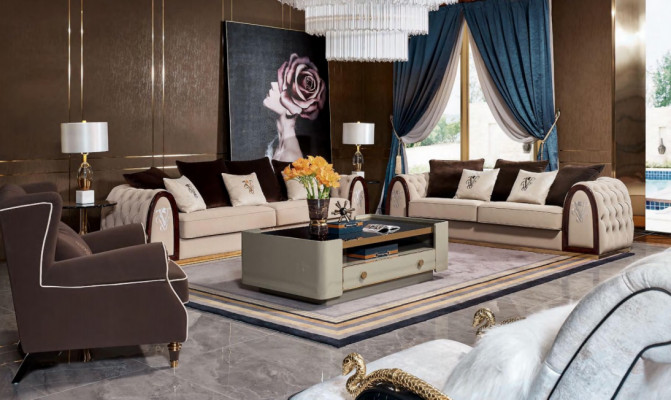 Komplett Set Sofagarnitur 431 Sitz Polster Couchen Edle Luxus Wohnzimmer Möbel