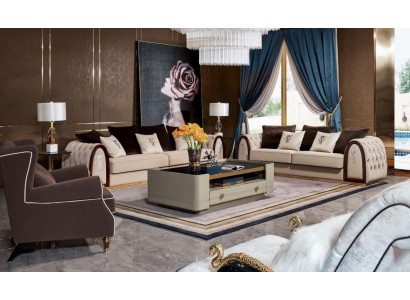 Komplett Set Sofagarnitur 431 Sitz Polster Couchen Edle Luxus Wohnzimmer Möbel