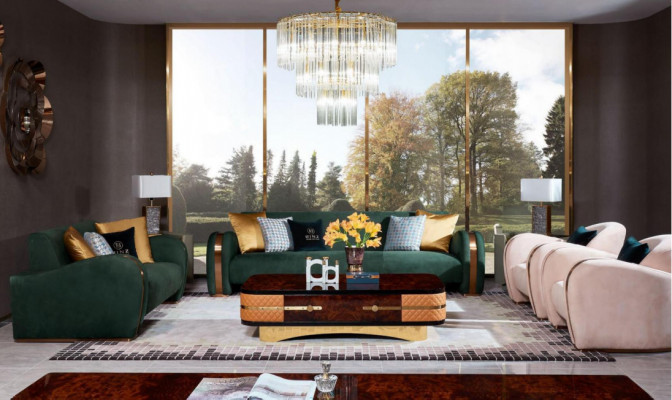 Luxus Möbel Sofagarnitur Couch Sofa Polster Couchtisch Sofas Garnitur