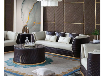 Dreisitzer design Couch Polster 3er Sofa Couchen Leder Sofas Ledersofa